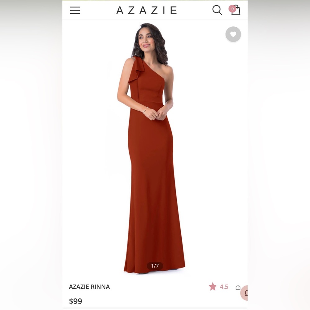 Azazie Rinna bridesmaid dress - Rust A18